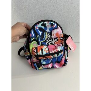 I Like Dreams Graffiti Backpack w/Pom Charm NWT